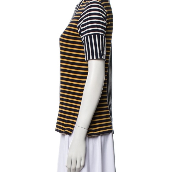 Fine Cotton Striped Black and Yellow T-Shirt - Picture 2 of 10